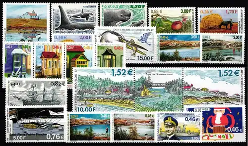 Saint-Pierre und Miquelon Jahrgang 2001 mit 823-843 postfrisch #KV051