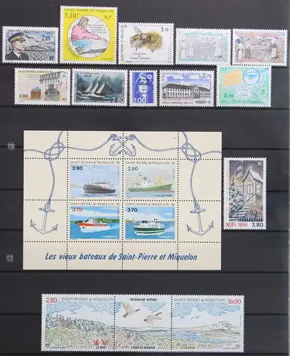 Saint-Pierre und Miquelon Jahrgang 1994 mit 670-686 postfrisch #KV063