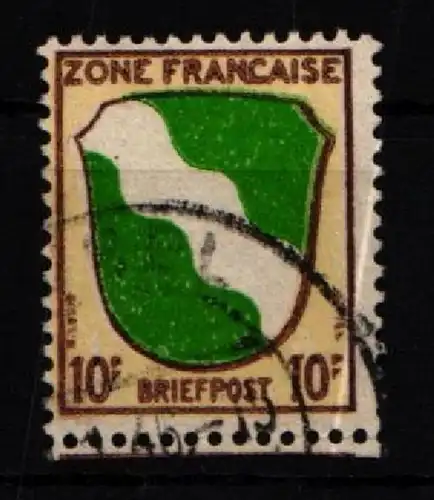 Französische Zone Allgemeine Ausgabe 5 gestempelt geprüft Schlegel BPP #KV940