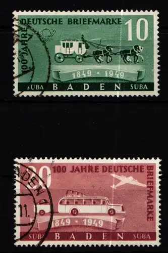 Französische Zone Baden 54-55 gestempelt #KV933