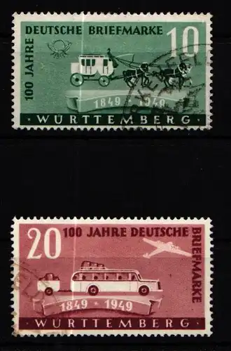 Französische Zone Württemberg 49-50 gestempelt #KV946