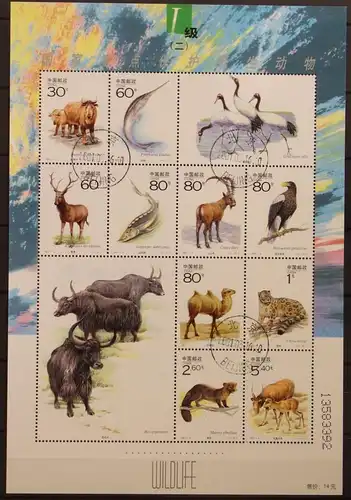 China 3219-3228 gestempelt als Kleinbogen #KX116