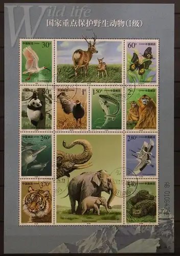 China 3115-3124 gestempelt als Kleinbogen #KX110