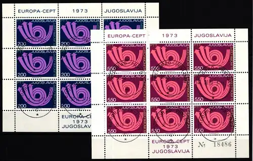 Jugoslawien Kleinbogensatz 1507-1508 gestempelt Cept #KS275