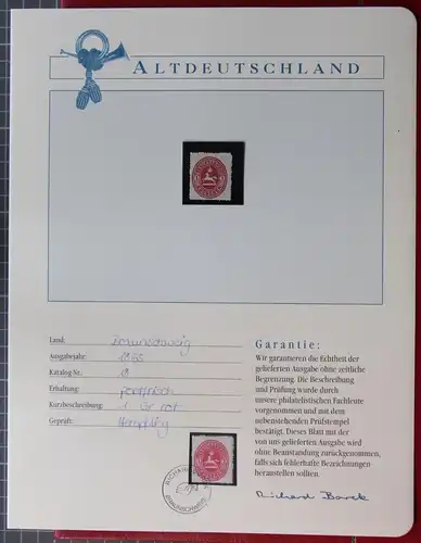 Braunschweig 18 postfrisch Borek Garantie #KS295