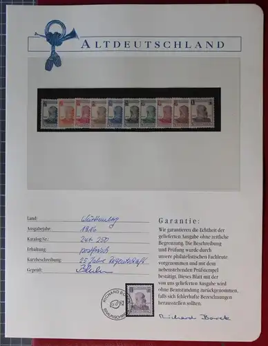 Altdeutschland Württemberg 241-250 postfrisch Borek Garantie #KS327
