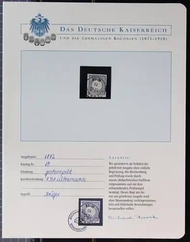 Deutsches Reich 10 gestempelt Borek Garantie #KS337