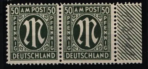 Bi-Zone 32 aC postfrisch waagerechtes Paar, Befund Hettler BPP #KW330