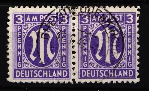 Bi-Zone 17 bCz gestempelt Paar geprüft Hettler BPP #KW367