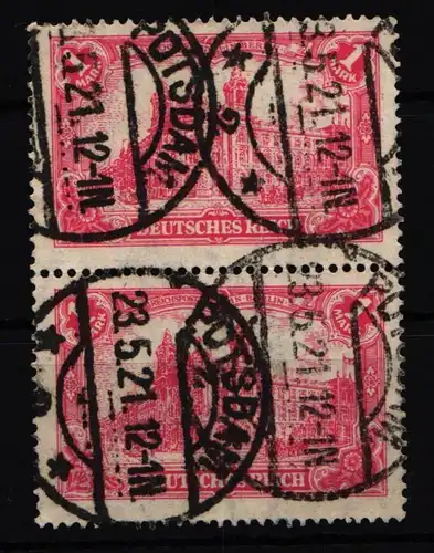 Deutsches Reich A 113 a gestempelt Paar geprüft Infla Berlin #KY364