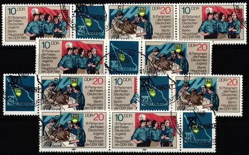 DDR 2609-2610 gestempelt Zusamenndrucke #KX868