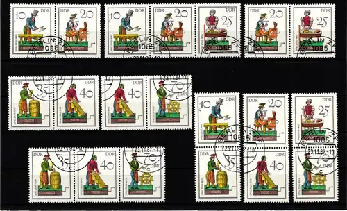 DDR 2758_2763 gestempelt Zusamenndrucke #KX877