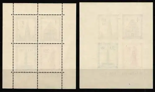 Französische Zone Baden Block 1 A und 1 B postfrisch #KU517