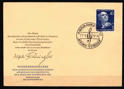 Berlin 128 gestempelt als amtl. FDC #KU549