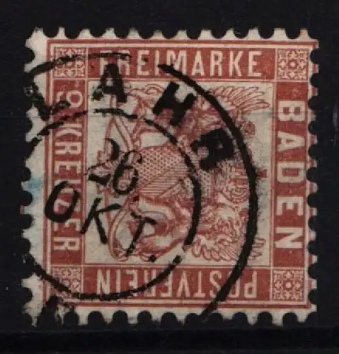 Baden 15 gestempelt sauber gezähnt #KY476