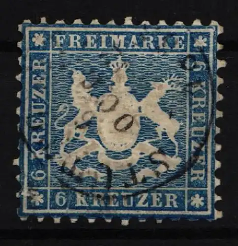 Württemberg 27 gestempelt rechts etwas kurze Zähne #KY460