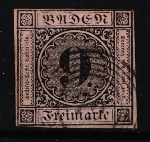 Baden 4 gestempelt leichte Mängel #KY477