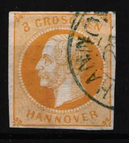 Hannover 16 gestempelt gut geschnitten #KY457