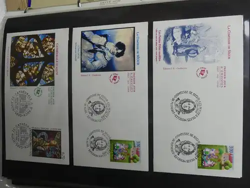 Frankreich FDCs ab 1999 besammelt über 200 Stück im Ringbinder #LY692