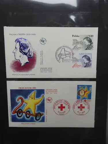 Frankreich FDCs ab 1999 besammelt über 200 Stück im Ringbinder #LY692