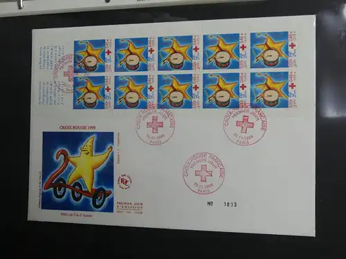 Frankreich FDCs ab 1999 besammelt über 200 Stück im Ringbinder #LY692