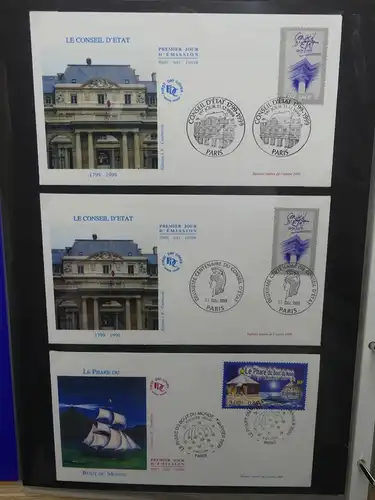 Frankreich FDCs ab 1999 besammelt über 200 Stück im Ringbinder #LY692