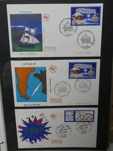 Frankreich FDCs ab 1999 besammelt über 200 Stück im Ringbinder #LY692