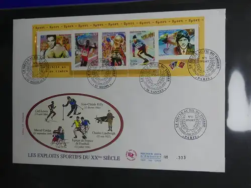 Frankreich FDCs ab 1999 besammelt über 200 Stück im Ringbinder #LY692