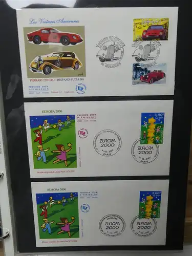 Frankreich FDCs ab 1999 besammelt über 200 Stück im Ringbinder #LY692