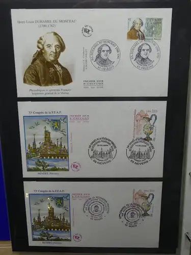 Frankreich FDCs ab 1999 besammelt über 200 Stück im Ringbinder #LY692