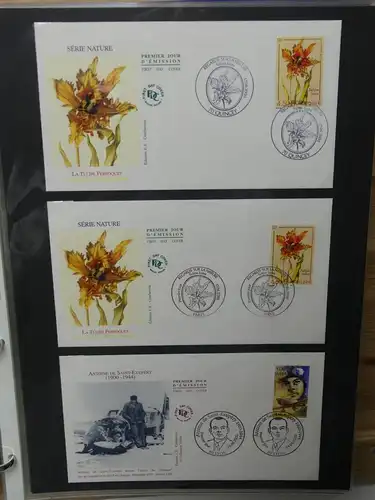 Frankreich FDCs ab 1999 besammelt über 200 Stück im Ringbinder #LY692