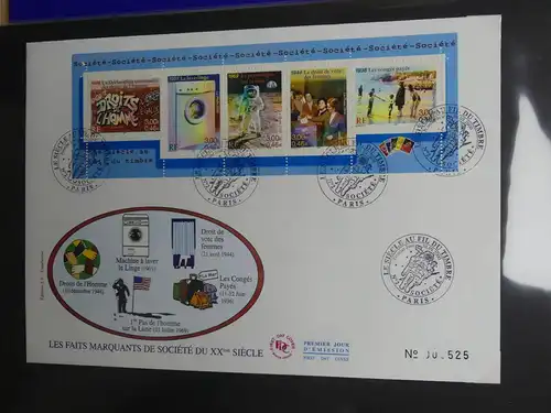 Frankreich FDCs ab 1999 besammelt über 200 Stück im Ringbinder #LY692