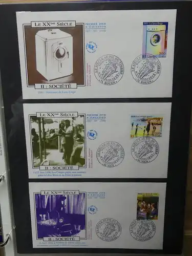 Frankreich FDCs ab 1999 besammelt über 200 Stück im Ringbinder #LY692