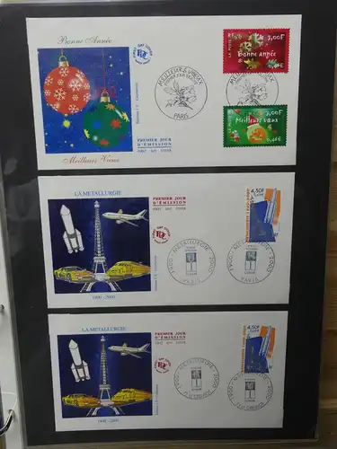 Frankreich FDCs ab 1999 besammelt über 200 Stück im Ringbinder #LY692