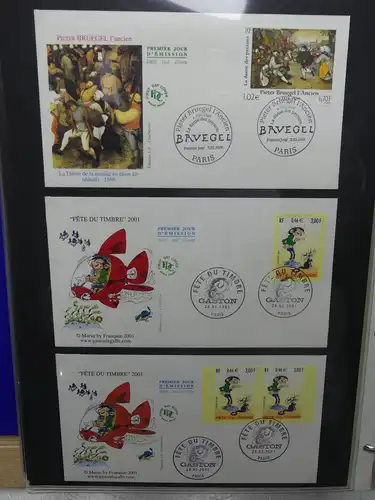 Frankreich FDCs ab 1999 besammelt über 200 Stück im Ringbinder #LY692