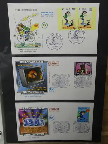 Frankreich FDCs ab 1999 besammelt über 200 Stück im Ringbinder #LY692