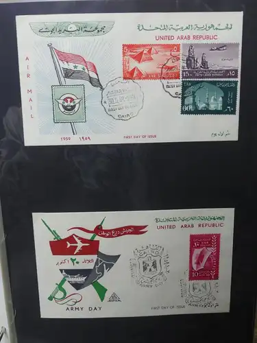 UAR Ägypten FDCs ab 1953 besammelt über 150 Stück im Ringbinder #LY694