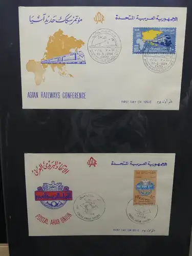 UAR Ägypten FDCs ab 1953 besammelt über 150 Stück im Ringbinder #LY694