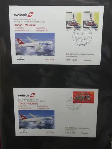 Schweiz Erstflüge über 80 Belege im Ringbinder #LY691
