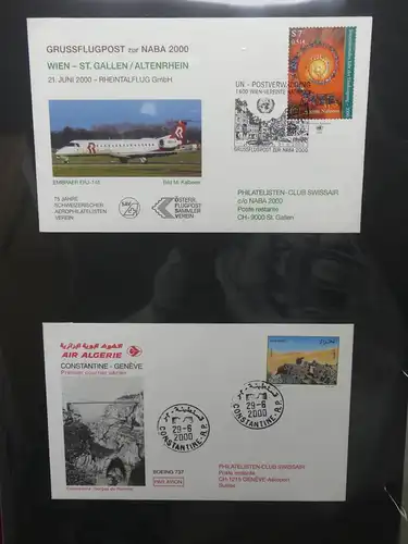 Schweiz Erstflüge über 80 Belege im Ringbinder #LY691