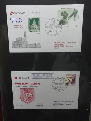 Schweiz Erstflüge über 80 Belege im Ringbinder #LY691