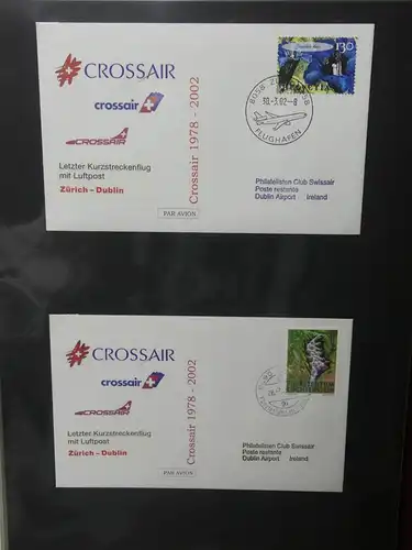 Schweiz Erstflüge über 80 Belege im Ringbinder #LY691