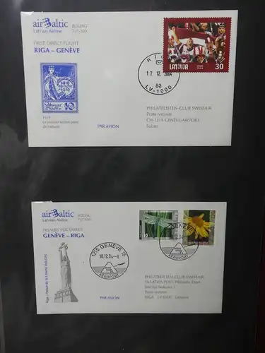 Schweiz Erstflüge über 80 Belege im Ringbinder #LY691