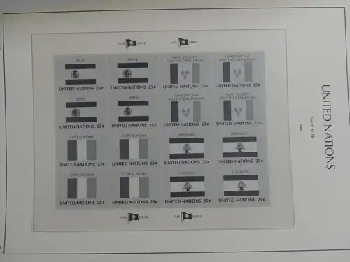 Vereinte Nationen ab 1951 bis 1996 besammelt im Leuchtturm Vordruck #LY716