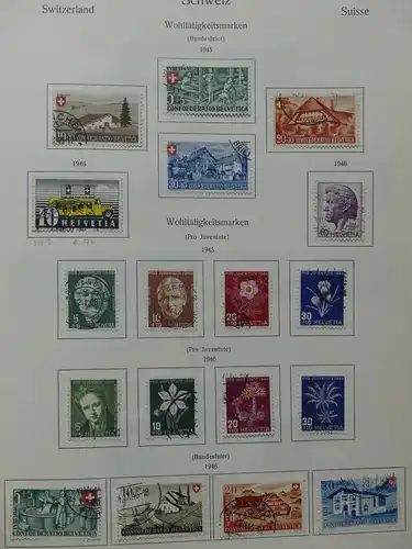 Schweiz ab 1945 gestempelt besammelt über 4T Katalog im KA-BE Binder #LY710