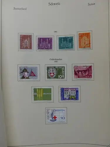 Schweiz ab 1945 gestempelt besammelt über 4T Katalog im KA-BE Binder #LY710