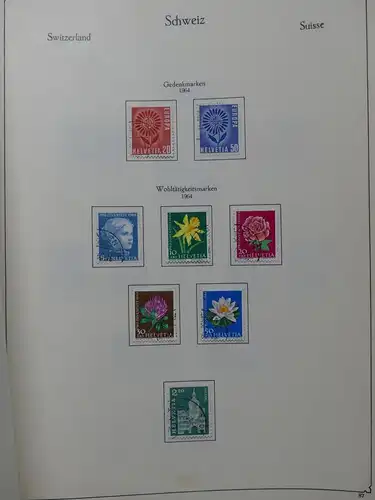 Schweiz ab 1945 gestempelt besammelt über 4T Katalog im KA-BE Binder #LY710