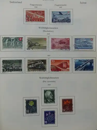 Schweiz ab 1945 gestempelt besammelt über 4T Katalog im KA-BE Binder #LY710