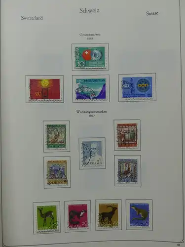 Schweiz ab 1945 gestempelt besammelt über 4T Katalog im KA-BE Binder #LY710