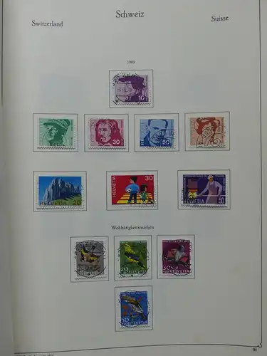 Schweiz ab 1945 gestempelt besammelt über 4T Katalog im KA-BE Binder #LY710